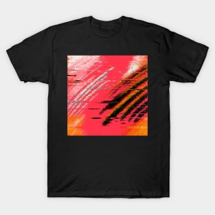 Chromatic glitches pink T-Shirt